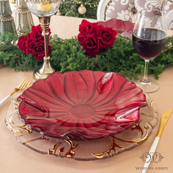 ロココ調 × フラワーモチーフのガラス皿で華やかクリスマス ♪
