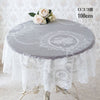 テーブルクロス おしゃれ 円形 白 レース 100cm ホワイト 高級感 布 花柄 バラ フランスアンティーク風