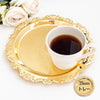トレー お盆 おしゃれ トレイ おぼん ステンレス 丸 ゴールド 金 カフェ 軽量 高級感 アンティーク風 25cm