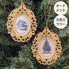 Woburn Abbey - クリスマス オーナメント ツリー 飾り 2個セット クリスマスツリー 天使 ゴールド 壁掛け 吊り下げ アンティーク風 額縁 楕円 - Woburn Abbey