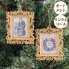 Woburn Abbey - クリスマス オーナメント ツリー 飾り 2個セット サンタクロース リース ゴールド 金 壁掛け 吊り下げ アンティーク風 額縁 - Woburn Abbey