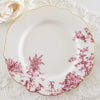 Woburn Abbey - ケーキ皿 中皿 フランスアンティーク風 トワルドジュイ 食器 20cm 赤 ボルドーレッド リムプレート 絵画風 - Woburn Abbey