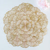 Woburn Abbey - 新品 ランチョンマット 花型 丸 38cm ゴールド プレースマット テーブルセンター おしゃれ - Woburn Abbey