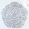Woburn Abbey - 新品 ランチョンマット 花型 丸 38cm シルバー プレースマット テーブルセンター おしゃれ - Woburn Abbey