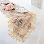 Woburn Abbey - 新品 ロココ調テーブルランナー ピンク 40cm×220cm バラ 花柄 アンティーク調 おしゃれ かわいい - Woburn Abbey