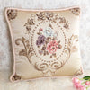 Woburn Abbey - クッションカバー 45×45用 おしゃれ 高級感 ベージュ 花柄 バラ 薔薇 アンティーク風 ロココ 中身別売 - Woburn Abbey