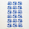 Woburn Abbey - 新品 ソーンバック＆ピール ティータオル ティーカップ柄 ブルー 50×70cm 綿 コットン 布巾 ふきん キッチン クロス おしゃれ かわいい 青 - Woburn Abbey