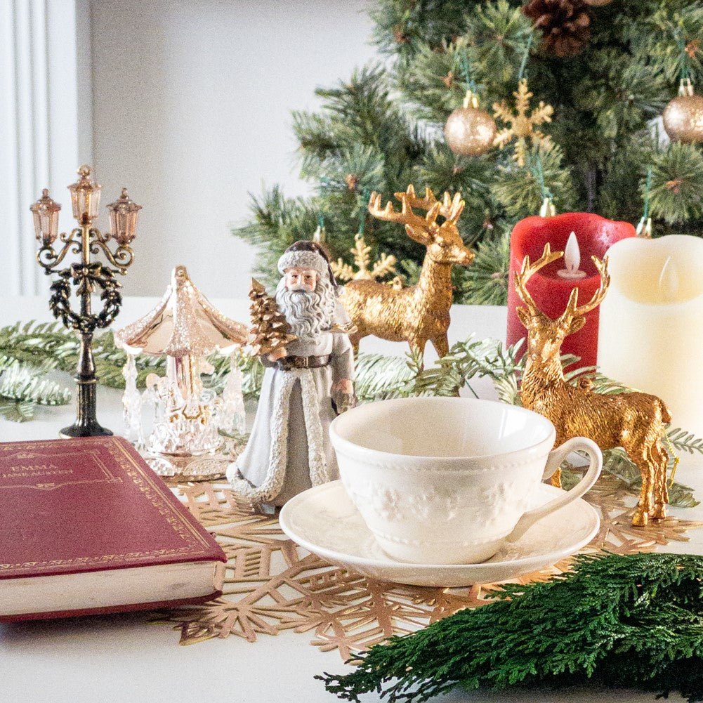 サンタクロース 人形 シルバー 銀 小 アンティーク風 ミニ 置物 置き物 オブジェ 卓上 クリスマス 飾り – Woburn Abbey