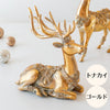 Woburn Abbey - トナカイ オブジェ 置物 おしゃれ 北欧 クリスマス 飾り 置き物 動物 卓上 ゴールド 金 アンティーク風 座り - Woburn Abbey