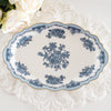 Woburn Abbey - オーバルプレート 大皿 花柄 フランスアンティーク風 トワルドジュイ 食器 ブルーグレー 青 楕円 プラター - Woburn Abbey