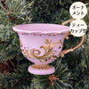 Woburn Abbey - クリスマス オーナメント ツリー 飾り ピンク ゴールド 金 壁掛け 吊り下げ アンティーク風 ミニチュア ティーカップ - Woburn Abbey